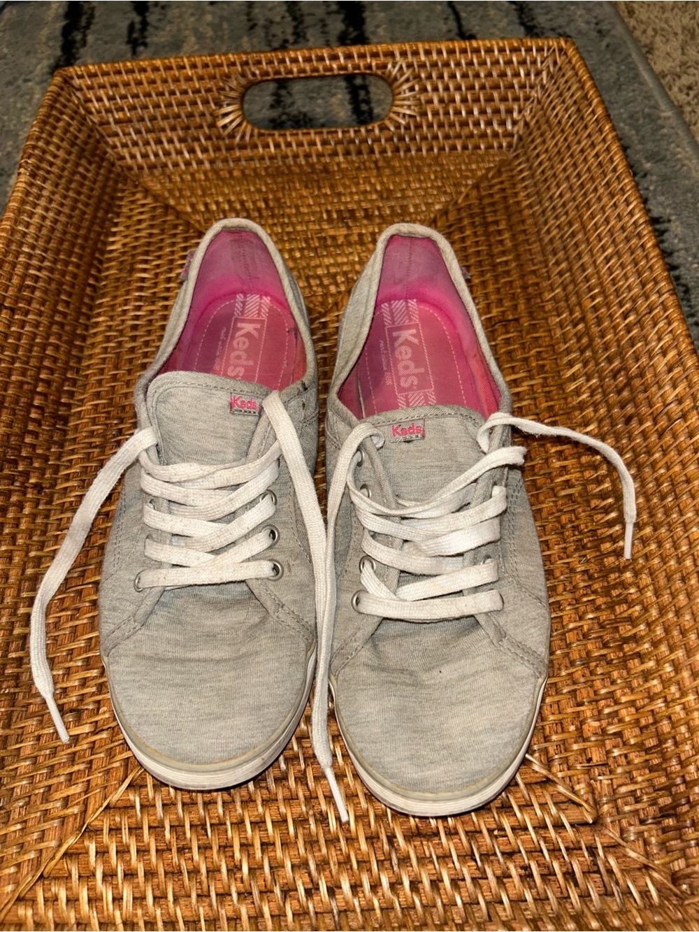 Keds Women's Coursa LTT grey with pink insoles